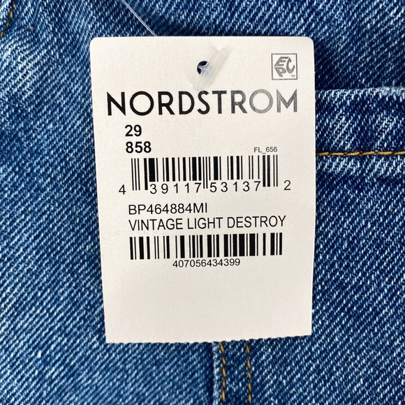 BoHo Denim Shorts BP 'Vintage Light Destroy' New Size 29 - Picture 6 of 10